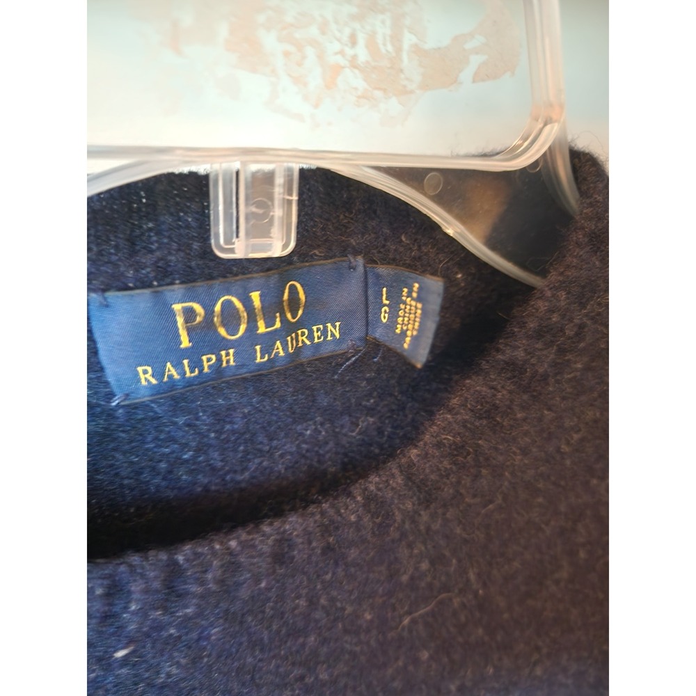 Polo Ralph Lauren Polo Bear Navy Knit Sweater Denim Outfit Flag RL Logotipo L - Picture 7 of 11